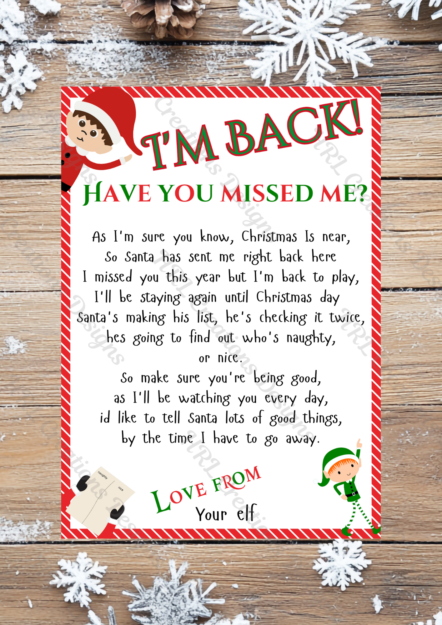 Elf return letters