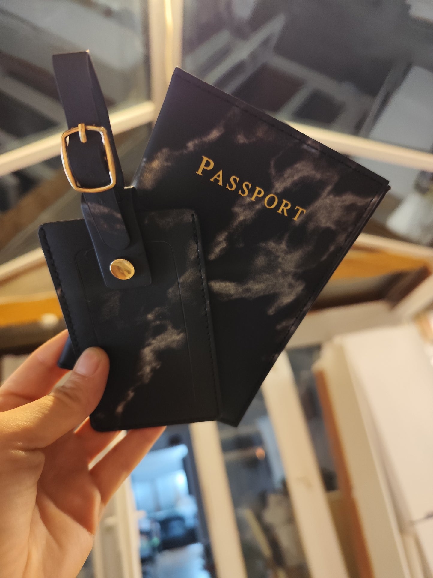 Passport Cover and Luggage tag Set