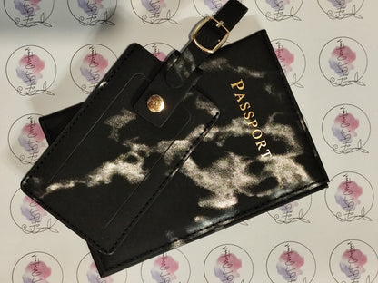 Passport Cover and Luggage tag Set