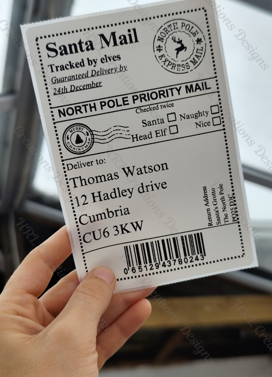 Santa Mail Postage label