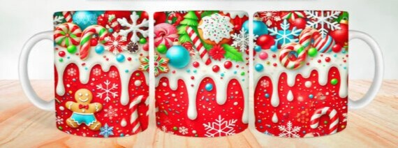 Christmas Red 3D mug